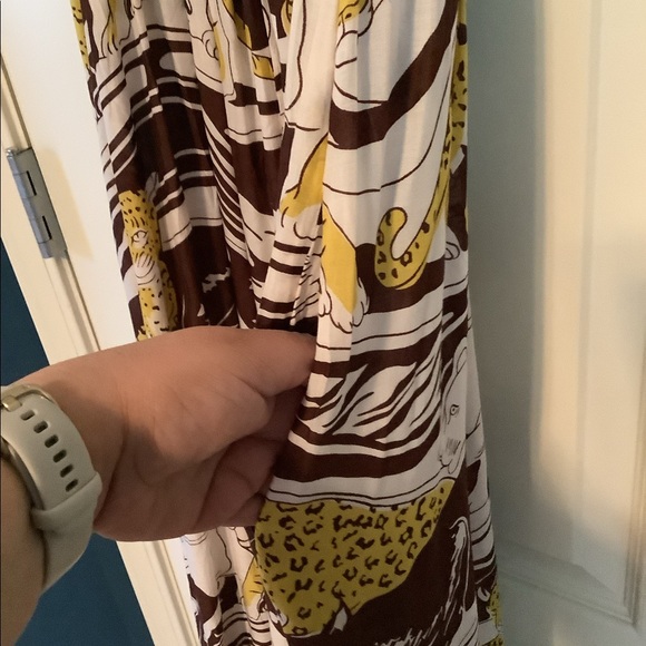 Anthropologie Jungle Cat Ruffled Maxi Dress Small - Picture 4 of 4